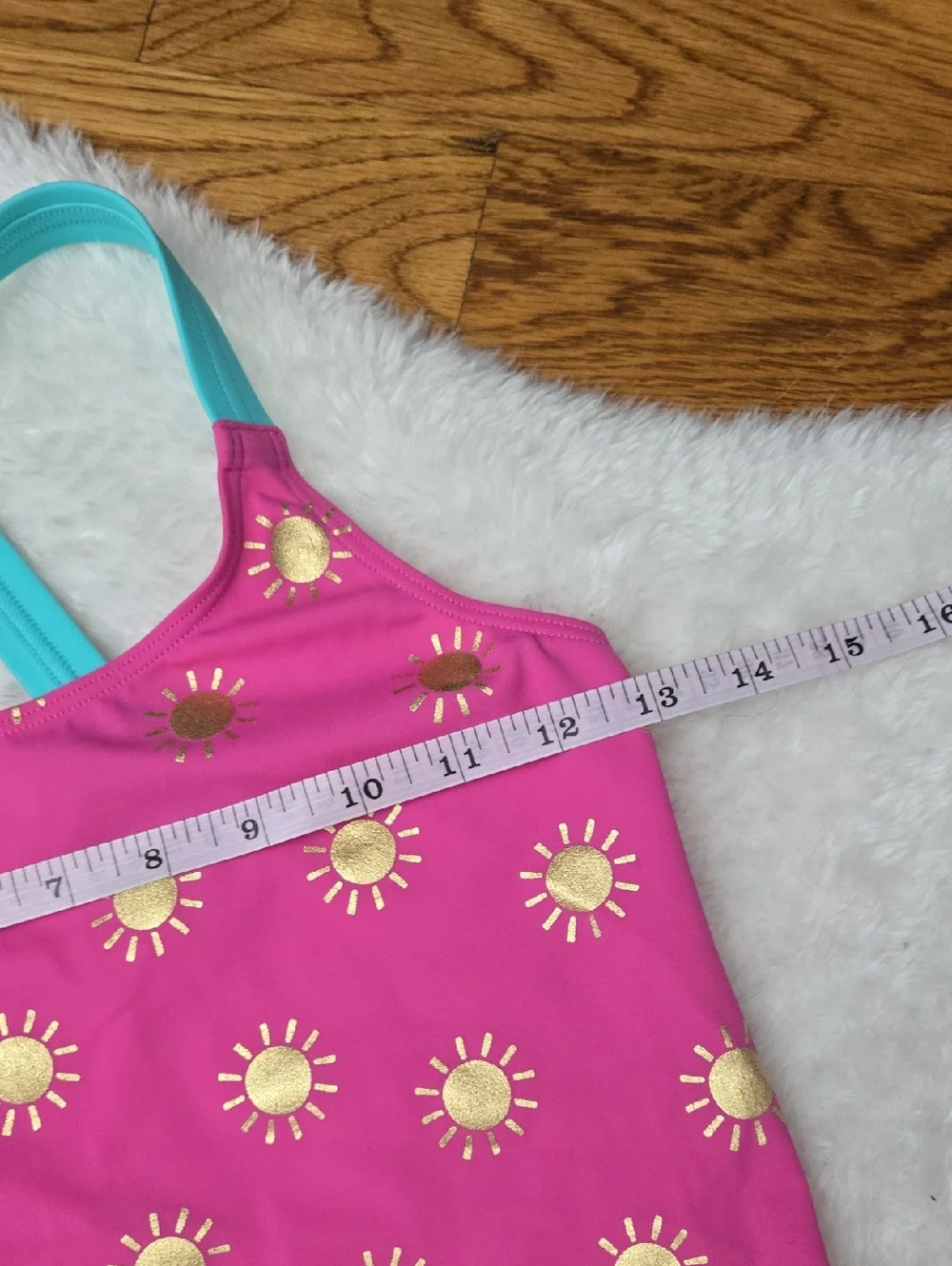 Boden Pink/Gold Swimsuit, Girls Size 11-12Y